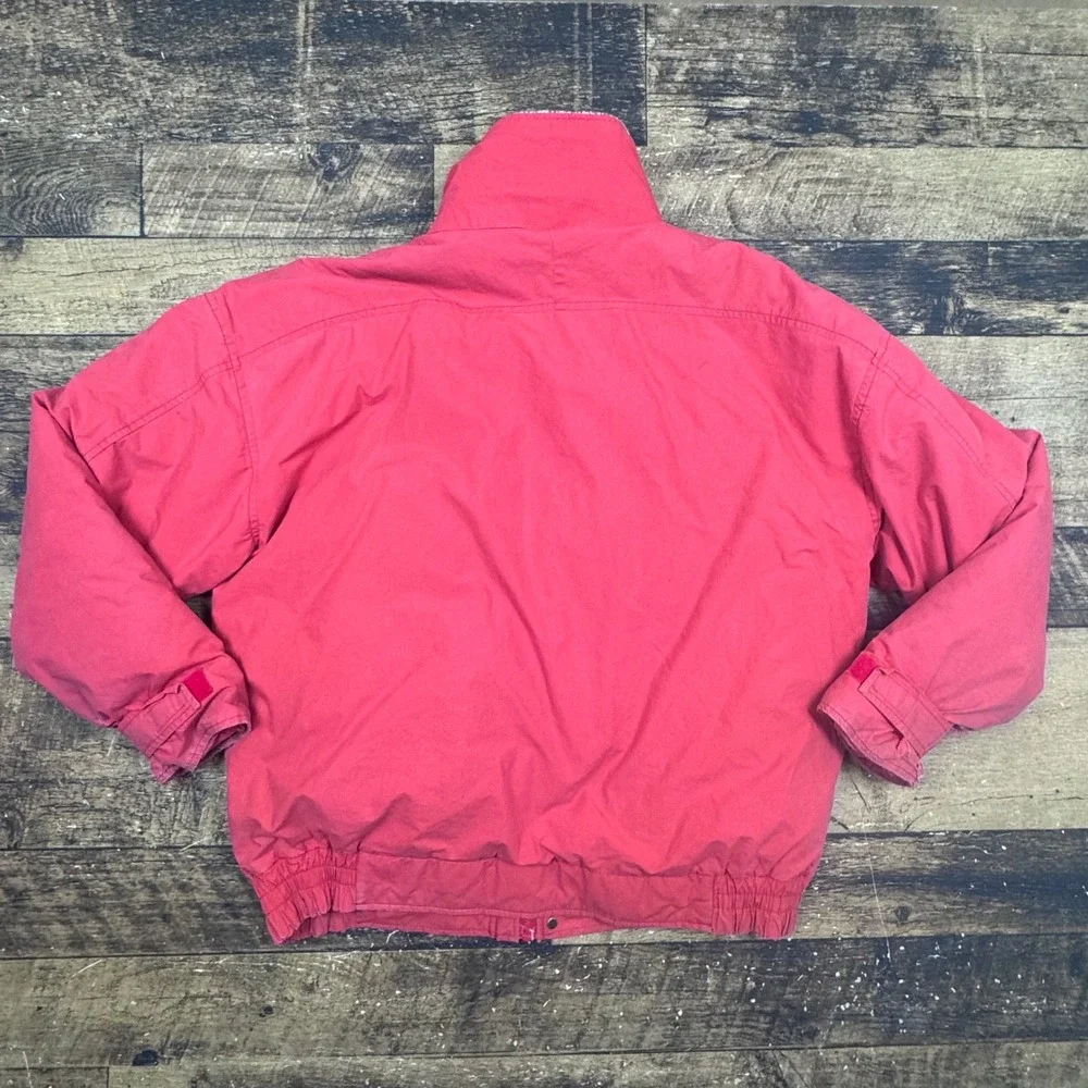 Vintage Woolrich Mens Red Plaid Lined Down‎ Puffer Jacket Size Large